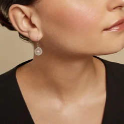 Histoire d'Or Créoles Isra Argent Blanc Oxyde De Zirconium Discount