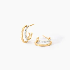 Histoire d'Or Créoles Jaap Or Jaune Diamant Sale