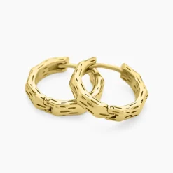 Histoire d'Or Créoles Janina Acier Jaune Clearance