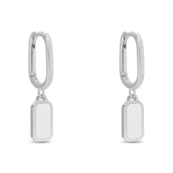 Histoire d'Or Créoles Jordana Argent Blanc Sale