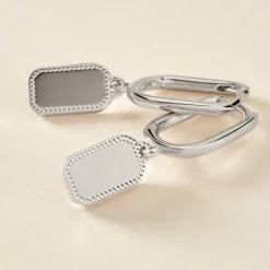 Histoire d'Or Créoles Jordana Argent Blanc Sale