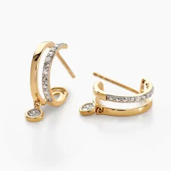 Histoire d'Or Créoles Jory Or Jaune Diamant Discount