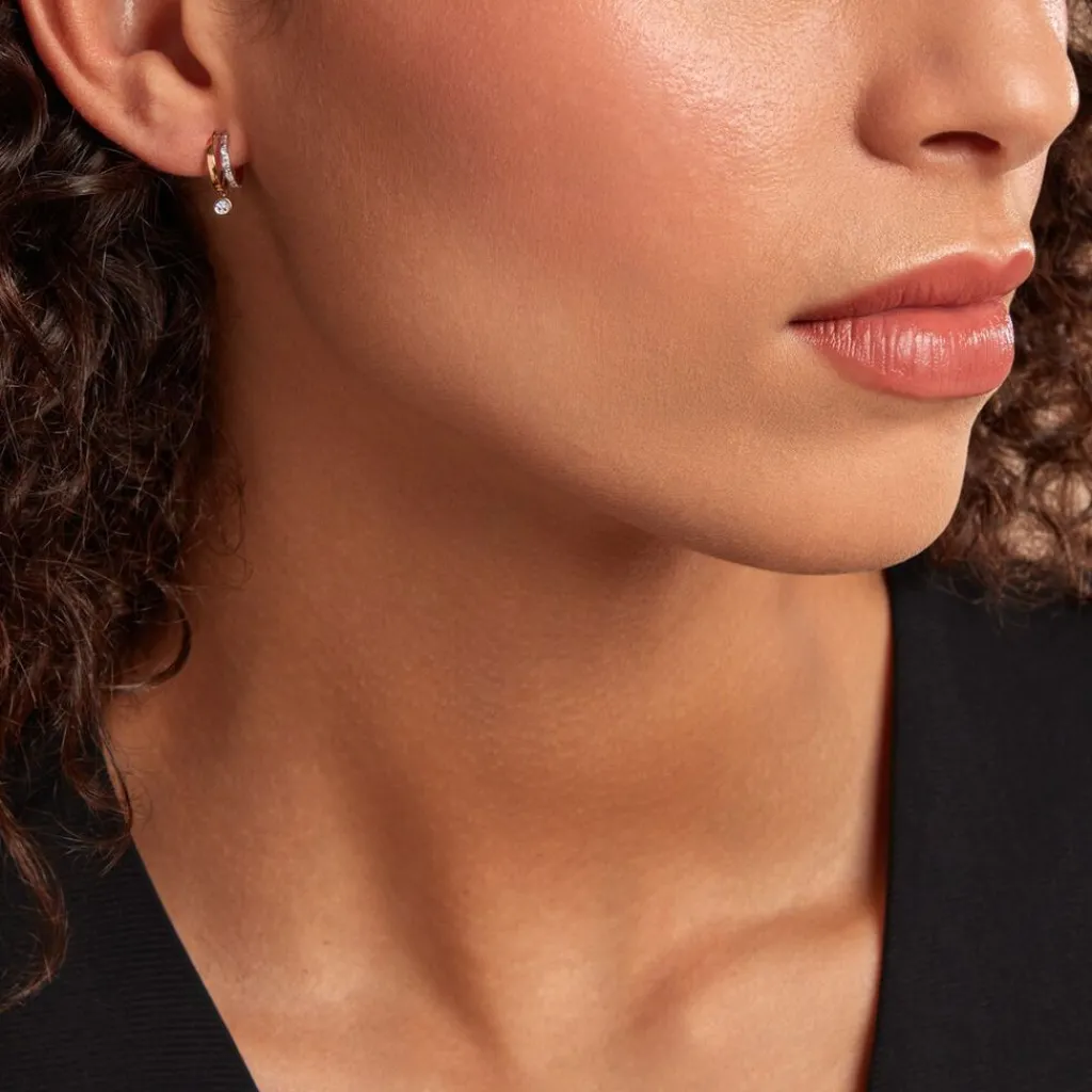 Histoire d'Or Créoles Jory Or Jaune Diamant Discount