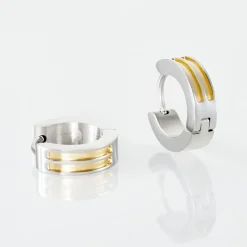 JOURDAN Créoles Tilos Dore / Blanc acier bicolore Discount