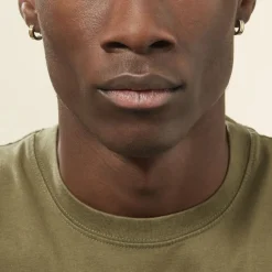 JOURDAN Créoles Tilos Dore / Blanc acier bicolore Discount