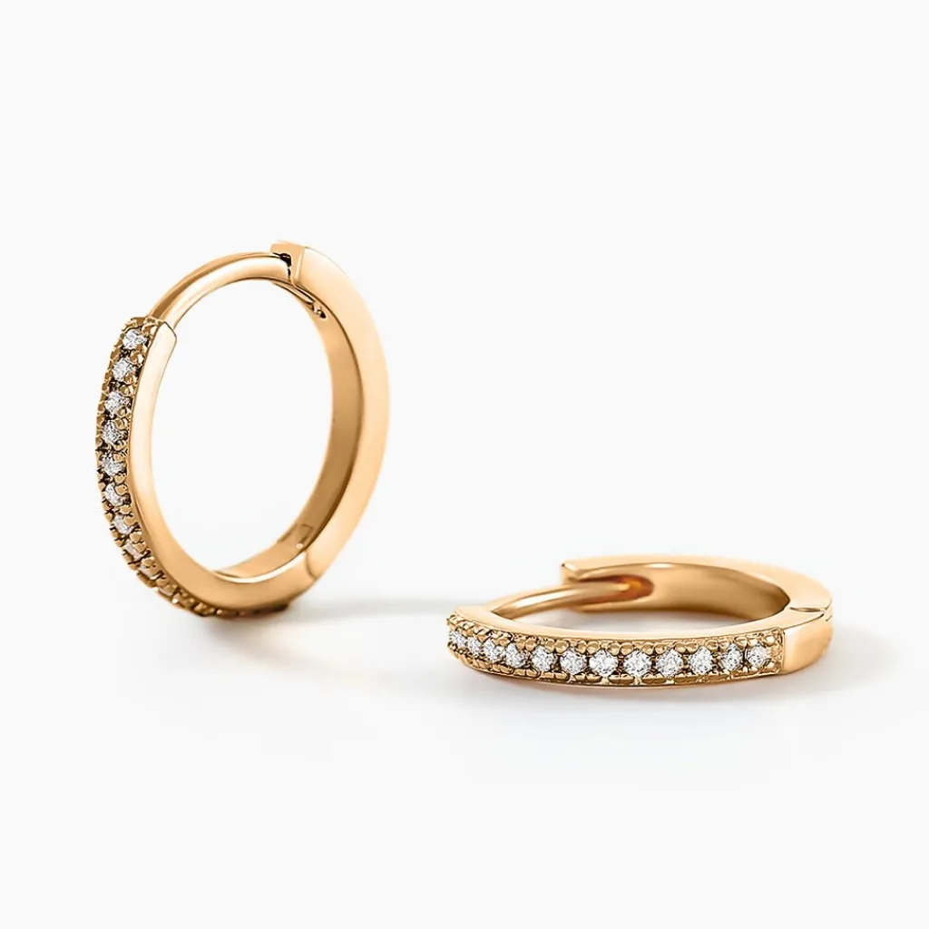 Histoire d'Or Créoles Kalinda Plaqué Or Jaune Oxyde De Zirconium Online