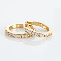 Histoire d'Or Créoles Kalinda Plaqué Or Jaune Oxyde De Zirconium Online