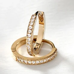 Histoire d'Or Créoles Kalinda Plaqué Or Jaune Oxyde De Zirconium Online