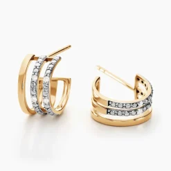 Histoire d'Or Créoles Katey Or Jaune Diamant Sale