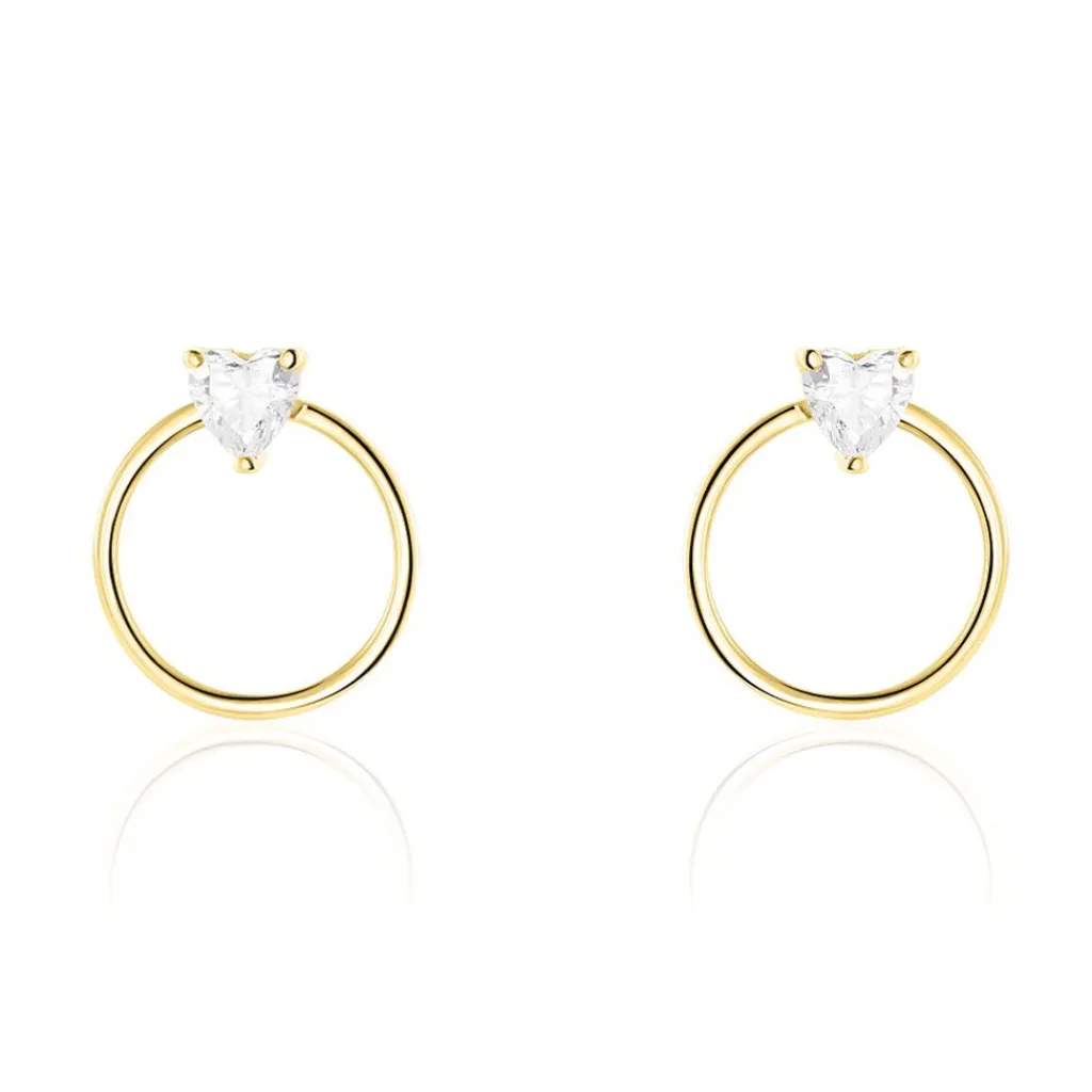 Histoire d'Or Créoles Kip De Zirconium or jaune oxyde Sale