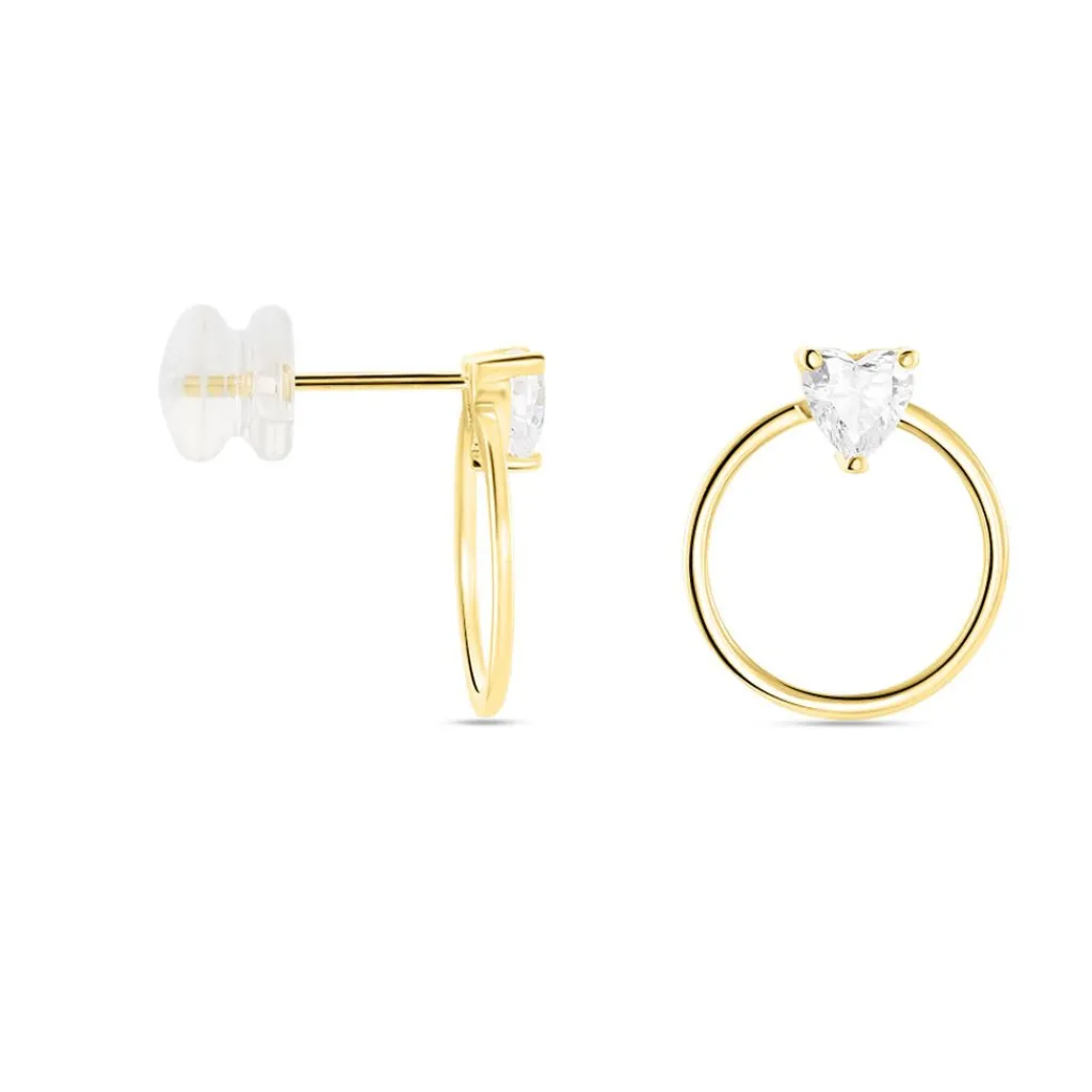 Histoire d'Or Créoles Kip De Zirconium or jaune oxyde Sale