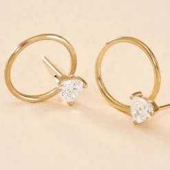 Histoire d'Or Créoles Kip De Zirconium or jaune oxyde Sale