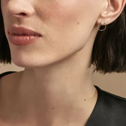 Histoire d'Or Créoles Kip De Zirconium or jaune oxyde Sale