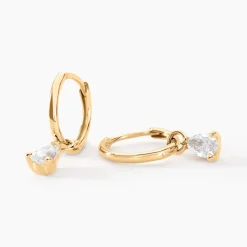 Histoire d'Or Créoles Kirstin Or Jaune Diamant Synthétique Outlet