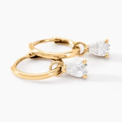 Histoire d'Or Créoles Kirstin Or Jaune Diamant Synthétique Outlet