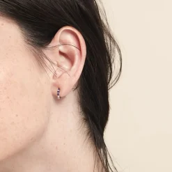 Histoire d'Or Créoles Leatrice or blanc amethyste violet Discount