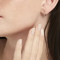 Histoire d'Or Créoles Leatrice or jaune topaze bleu sky Outlet