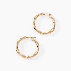 Histoire d'Or Créoles Lenna Torsadée Plaqué Or Jaune Discount