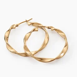 Histoire d'Or Créoles Lenna Torsadée Plaqué Or Jaune Discount