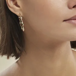 Histoire d'Or Créoles Lenna Torsadée Plaqué Or Jaune