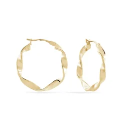 Histoire d'Or Créoles Lenna Torsadée Plaqué Or Jaune Hot