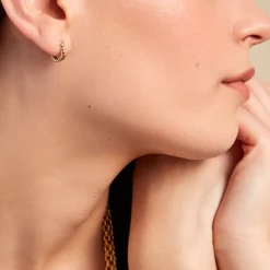 Histoire d'Or Créoles Liah Plaque Or Jaune Sale