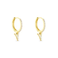 Histoire d'Or Créoles Ligeia Or Jaune Oxyde De Zirconium New