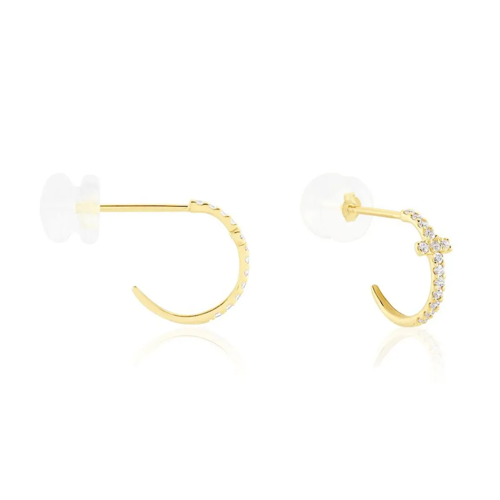 Histoire d'Or Créoles Like A Virgin De Zirconium or jaune oxyde