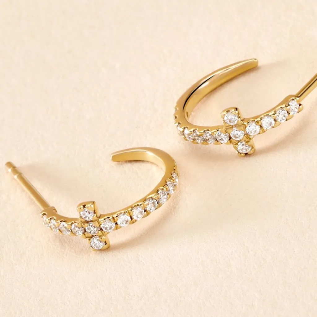 Histoire d'Or Créoles Like A Virgin De Zirconium or jaune oxyde