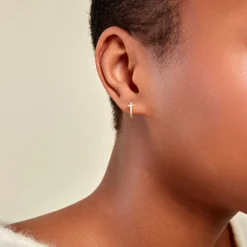 Histoire d'Or Créoles Like A Virgin De Zirconium or jaune oxyde