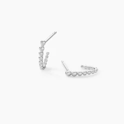 Histoire d'Or Créoles Louisette Argent Blanc Outlet