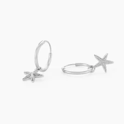 Histoire d'Or Créoles Lupita Argent Blanc Sale