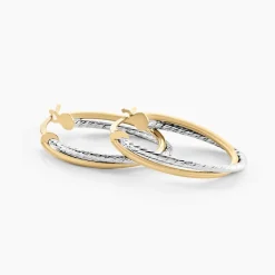 Histoire d'Or Créoles Maelia Or Bicolore New