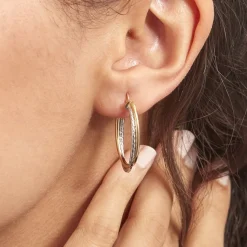 Histoire d'Or Créoles Maelia Or Bicolore New