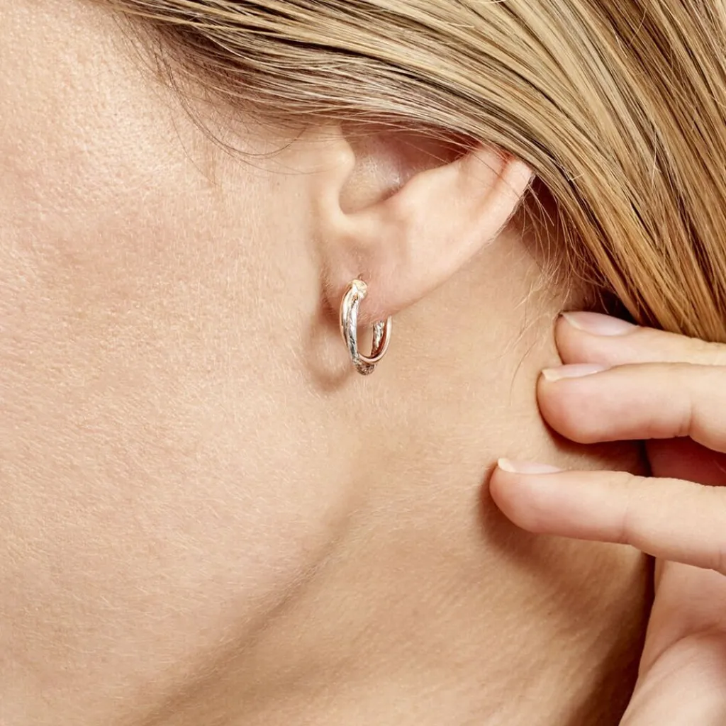 Histoire d'Or Créoles Maelia Or Bicolore