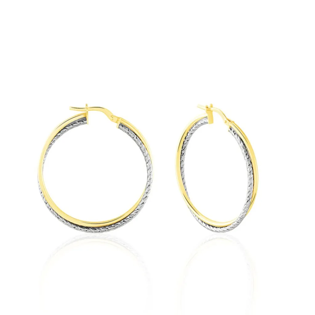 Histoire d'Or Créoles Maelia Or Bicolore Discount