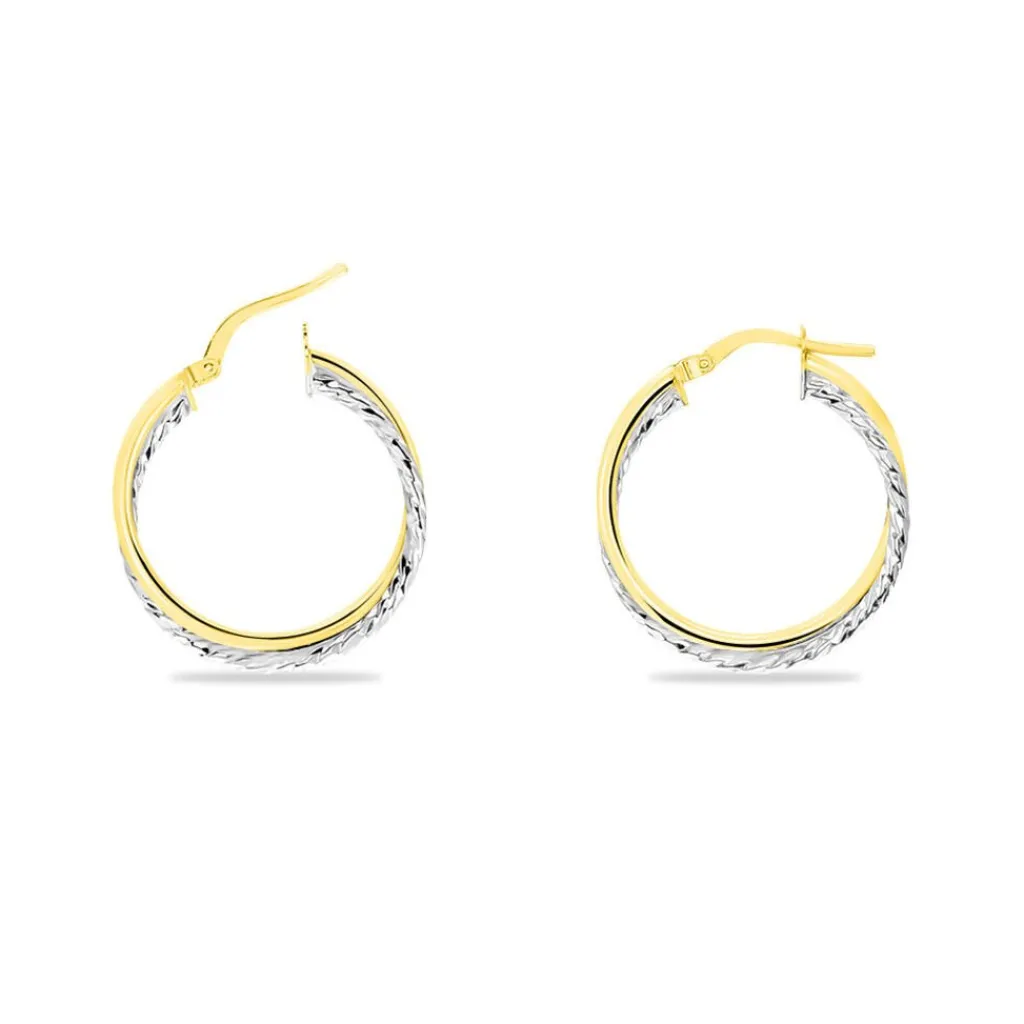 Histoire d'Or Créoles Maelia Or Bicolore Hot