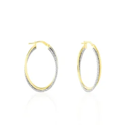 Histoire d'Or Créoles Maelia Or Bicolore Clearance