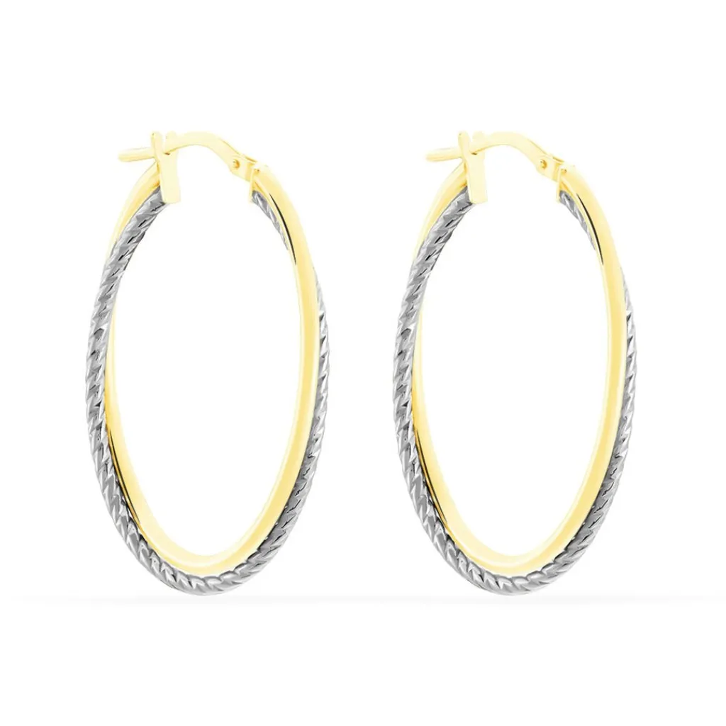 Histoire d'Or Créoles Maelia Or Bicolore Clearance