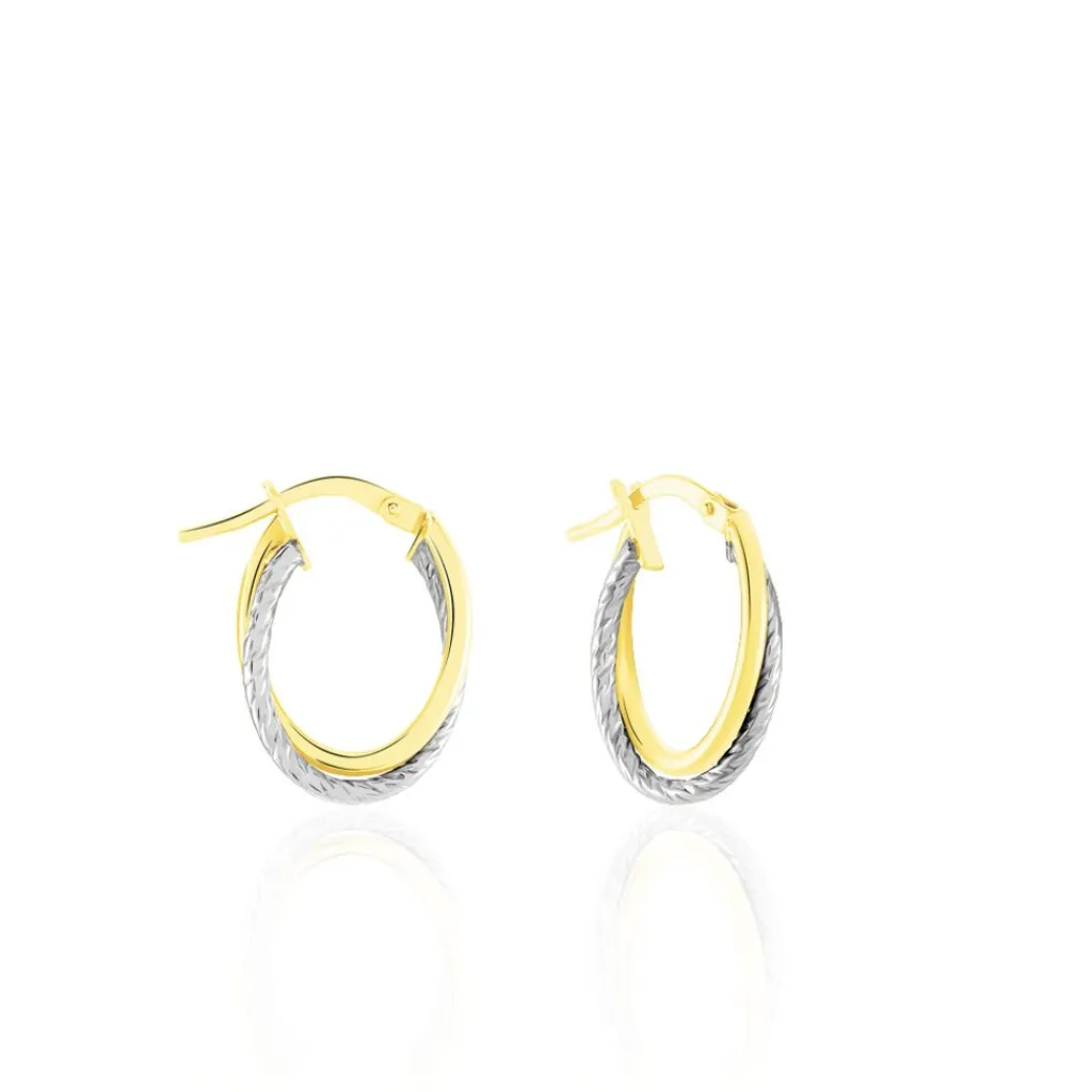 Histoire d'Or Créoles Maelia Or Bicolore Clearance