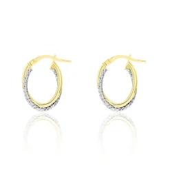 Histoire d'Or Créoles Maelia Or Bicolore Clearance