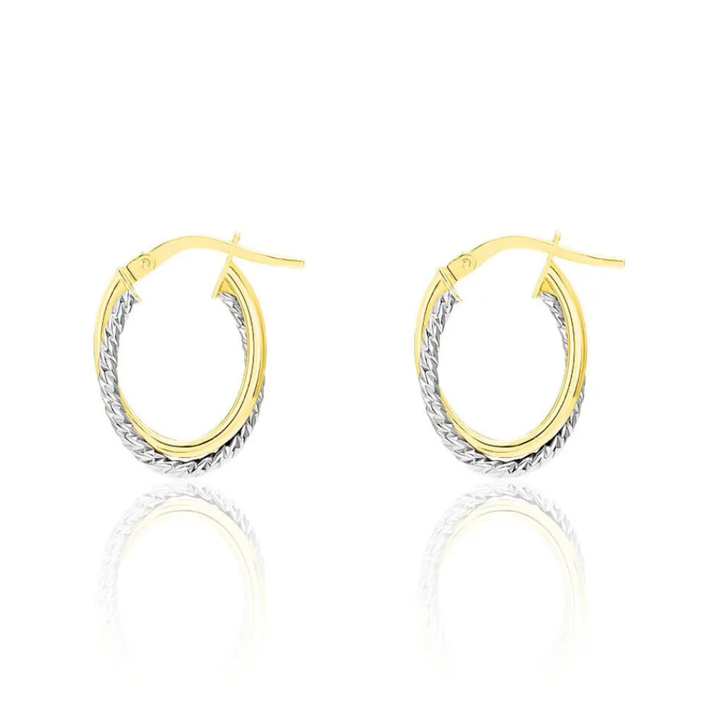 Histoire d'Or Créoles Maelia Or Bicolore Clearance