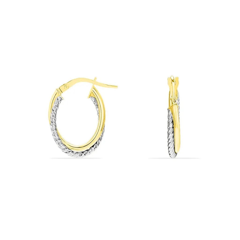 Histoire d'Or Créoles Maelia Or Bicolore Clearance