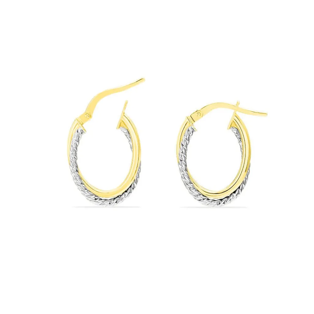 Histoire d'Or Créoles Maelia Or Bicolore Clearance