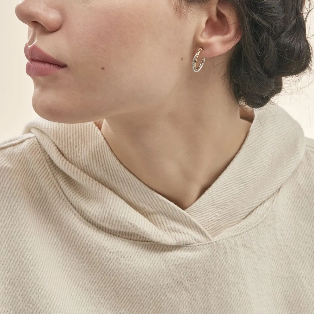 Histoire d'Or Créoles Maelia Or Bicolore Clearance