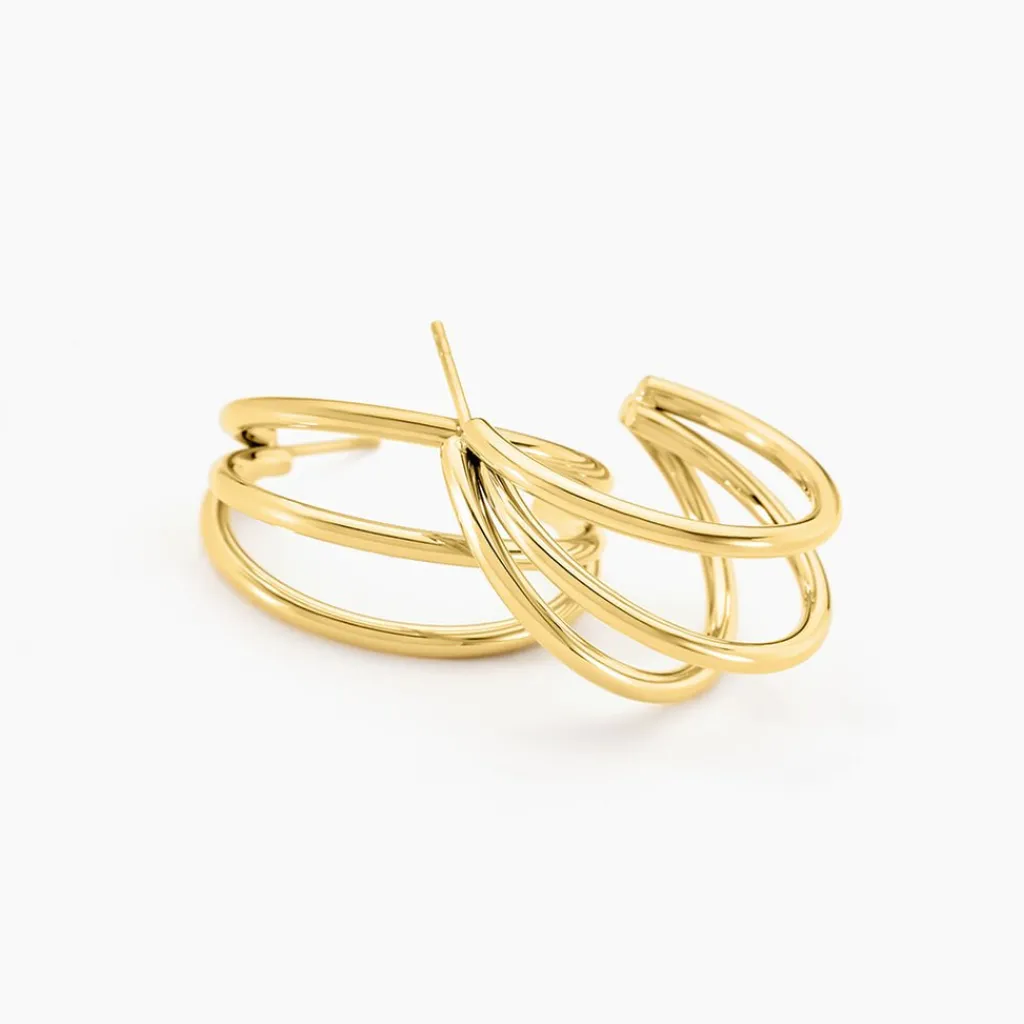 Histoire d'Or Créoles Maia Acier Doré Hot