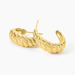 Histoire d'Or Créoles Marjo Acier Jaune Online