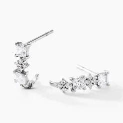 Histoire d'Or Créoles Marquis Or Blanc Oxyde De Zirconium Best