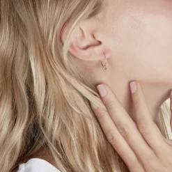 Histoire d'Or Créoles Marsie Coeur Or Jaune Amethyste