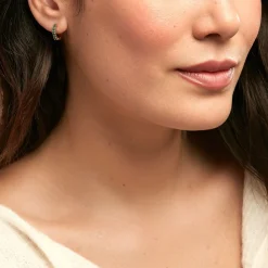 Histoire d'Or Créoles Marty Plaqué Or Jaune Spinelle Synthétique plaqué or jaune spinelle vert Discount